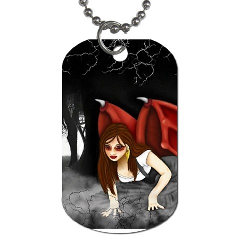 Crimson Wings Dog Tag (One Side) from UrbanLoad.com Front