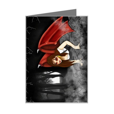 Crimson Wings Mini Greeting Card from UrbanLoad.com Left