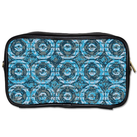 Cool Blue Custom Toiletries Bag (One Side) from UrbanLoad.com Front