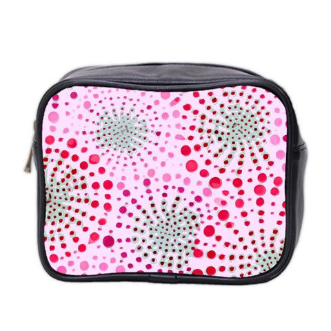 Pink Fireworks Custom Mini Toiletries Bag (Two Sides) from UrbanLoad.com Front