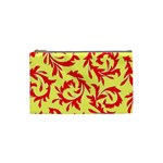 Leafy Red Custom Cosmetic Bag (Small)