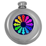 Colorful Hearts Around Hip Flask (5 oz)