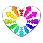 Colorful Hearts Around Mousepad (Heart)