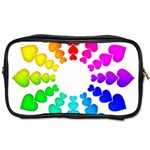 Colorful Hearts Around Toiletries Bag (One Side)