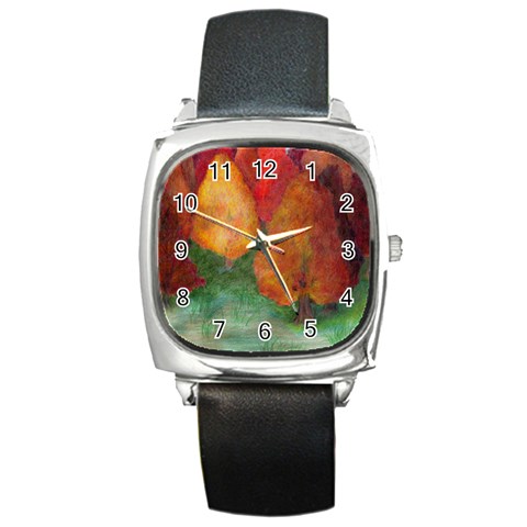 Autumn Lake Square Metal Watch from UrbanLoad.com Front