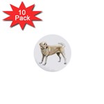 BW Yellow Labrador Retriever Dog Gifts 1  Mini Button (10 pack) 