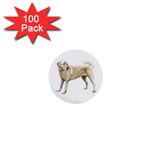 BW Yellow Labrador Retriever Dog Gifts 1  Mini Button (100 pack) 
