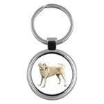 BW Yellow Labrador Retriever Dog Gifts Key Chain (Round)