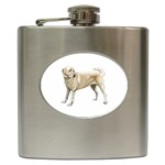 BW Yellow Labrador Retriever Dog Gifts Hip Flask (6 oz)