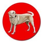 BR Yellow Labrador Retriever Dog Gifts Round Mousepad