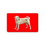 BR Yellow Labrador Retriever Dog Gifts Magnet (Name Card)