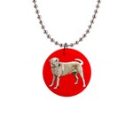 BR Yellow Labrador Retriever Dog Gifts 1  Button Necklace