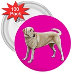 BP Yellow Labrador Retriever Dog Gifts 3  Button (100 pack)