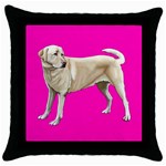 BP Yellow Labrador Retriever Dog Gifts Throw Pillow Case (Black)