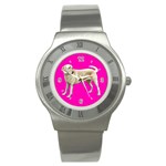 BP Yellow Labrador Retriever Dog Gifts Stainless Steel Watch