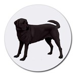 BW Black Labrador Retriever Dog Gifts Round Mousepad
