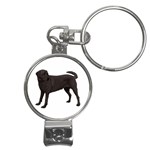 BW Black Labrador Retriever Dog Gifts Nail Clippers Key Chain