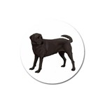 BW Black Labrador Retriever Dog Gifts Magnet 3  (Round)