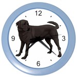 BW Black Labrador Retriever Dog Gifts Color Wall Clock