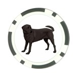 BW Black Labrador Retriever Dog Gifts Poker Chip Card Guard