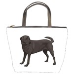 BW Black Labrador Retriever Dog Gifts Bucket Bag