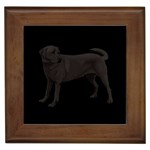 BB Black Labrador Retriever Dog Gifts Framed Tile
