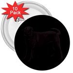 BB Black Labrador Retriever Dog Gifts 3  Button (10 pack)