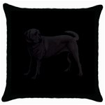 BB Black Labrador Retriever Dog Gifts Throw Pillow Case (Black)