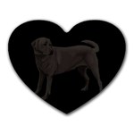 BB Black Labrador Retriever Dog Gifts Mousepad (Heart)