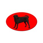 BR Black Labrador Retriever Dog Gifts Sticker (Oval)