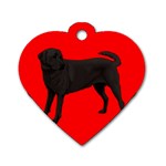 BR Black Labrador Retriever Dog Gifts Dog Tag Heart (One Side)