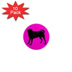 BP Black Labrador Retriever Dog Gifts 1  Mini Magnet (10 pack) 