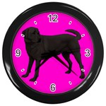 BP Black Labrador Retriever Dog Gifts Wall Clock (Black)