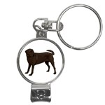 BW Chocolate Labrador Retriever Dog Gifts Nail Clippers Key Chain
