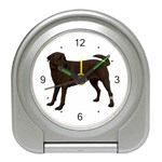BW Chocolate Labrador Retriever Dog Gifts Travel Alarm Clock