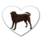 BW Chocolate Labrador Retriever Dog Gifts Mousepad (Heart)