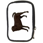 BW Chocolate Labrador Retriever Dog Gifts Compact Camera Leather Case