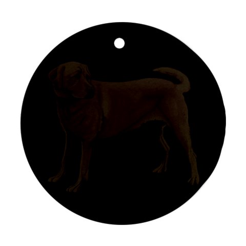 BB Chocolate Labrador Retriever Dog Gifts Ornament (Round) from UrbanLoad.com Front