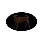 BB Chocolate Labrador Retriever Dog Gifts Sticker (Oval)