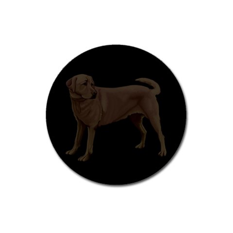 BB Chocolate Labrador Retriever Dog Gifts Magnet 3  (Round) from UrbanLoad.com Front