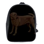 BB Chocolate Labrador Retriever Dog Gifts School Bag (Large)