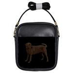 BB Chocolate Labrador Retriever Dog Gifts Girls Sling Bag