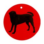 Chocolate Labrador Retriever Dog Gifts BR Ornament (Round)