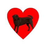 Chocolate Labrador Retriever Dog Gifts BR Magnet (Heart)