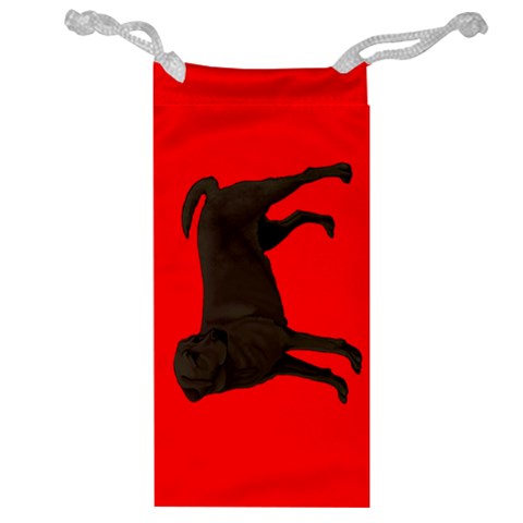 Chocolate Labrador Retriever Dog Gifts BR Jewelry Bag from UrbanLoad.com Front