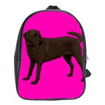 Chocolate Labrador Retriever Dog Gifts BP School Bag (Large)