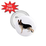 German Shepherd Alsatian Dog Gifts BW 1.75  Button (100 pack) 