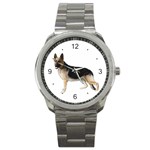 German Shepherd Alsatian Dog Gifts BW Sport Metal Watch