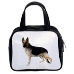 German Shepherd Alsatian Dog Gifts BW Classic Handbag (Two Sides)
