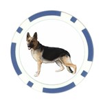 German Shepherd Alsatian Dog Gifts BW Poker Chip Card Guard (10 pack)